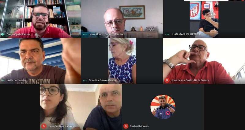 El concejal Diego Ojeda mantuvo una videoconferencia con los representantes de los clubes (Foto TA)